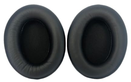 Almohadillas de Repuesto para Sony WH-1000XM3, Almohadillas Auriculares para Sony WH1000XM3, Espuma de Memoria y Cuero Proteico (Negro)