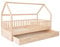 Ehrenkind® Hausbett Buche Livo | FSC Zertifiziert | Kinderbett mit Rausfallschutz | höhenverstellbar Massivholz | Kinder Bett | Hausbett 200x90 | Natur mit Bettkasten