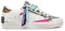Crime London Sneaker SK8 Deluxe Bianca e Fucsia con Glitter Argento e Cavallino Animalier - 2010 5PP7B - Taglia 41