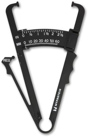 Myprotein Fat Calipers – Precision Skinfold Calipers for Accurate Body Fat Measurement – Professional Body Fat Checker Tool with Body Fat Percentage Chart – Lightweight & Easy to Use for Home or Gym