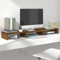 UJCHVHN Articolo-Supporto per monitor marrone 80x24x10,5 cm in legno massello di pino, centri di intrattenimento e supporti TV