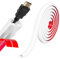 Mini White Self-Adhesive Cable Trunking – 1M Flexible Wire Cover for Single Cables, TV Cable Hider, Management Wall Wire Conduit for Power, HDMI, Ethernet & Speaker Cables 14mm×10mm