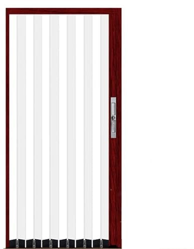 Concertina Folding Sliding Barn Door Hardware Track Kit - Pet-Proof, Space-Saving Solution for Hallway, Cloakroom, Kitchen Privacy