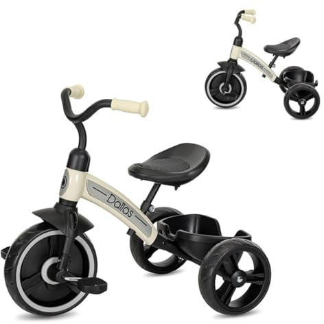 Lorelli Dreirad Dallas, ergonomischer Sitz, höhenverstellbar, Eva-Räder, Korb