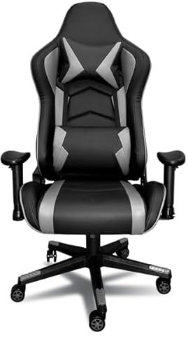Genérico Silla Gaming Ergonómica, Respaldo Reclinable, Altura Ajustable, Ruedas 360º (Gris y Negro)