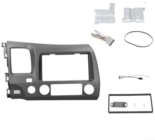 Actualiza tu Honda para Civic 2007 2011 con marco de radio de coche de 2 DIN y arnés de cableado, diseñado para una instalación simple y estética mejorada del vehículo