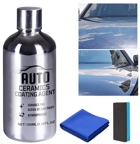 Sigillatura in ceramica per auto | 100 ML soluzione di recupero brillantezza,Incluso in microfibra e | Per auto camion trattore SUV cerchione moto