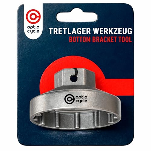 Optio Cycle Tretlager Werkzeug – Tretlagerschlüssel für 12-Notch Außenlager Rotor T47 BB30, BB386EVO, PF30 & Enduro BBright | Fahrrad Innenlager Schlüssel & Bottom Bracket Tool