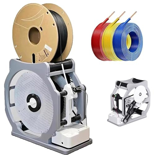 Filament Spulenwickler,Automatischer 3D-Filament-Aufwickle,Intelligenter Start Und Stopp,Sauberes Aufwickeln,Mit Verbrauchssensor,FüR 1,75Mm Pla/Abs/Petg Filament, UnterstüTzt ≤4Mm Draht