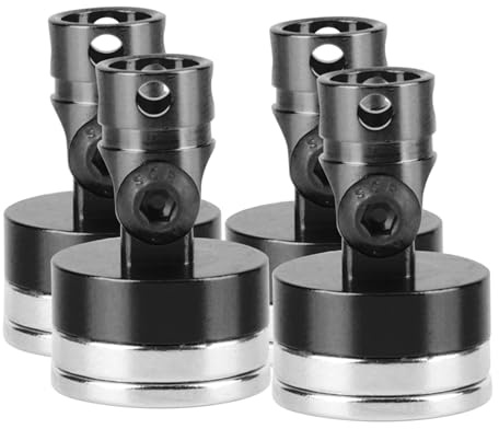 LUCKDANO 1,9 4,7 Crawler 4 Stück Starker Magnet RC Car Shell Column Post für AXIAL SCX10 1/10 RC Car Model – Langlebige 6061-Aluminiumlegierung (Black)