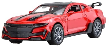 Zxpjkyu Model Car Toy for Children, 1/36 Scale, Diecast Car, Pull-back, Four Opening Doors, PP Alloy Material Mix, Gifts And Collectibles, Red