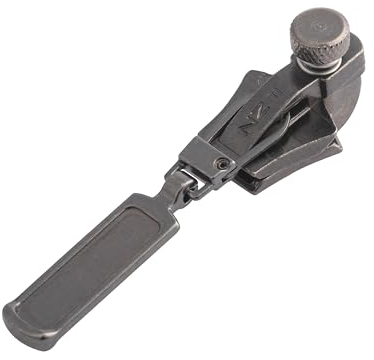 FixnZip Kit di Riparazione Universale per Mute, Bagagli, Borse, Kit di Riparazione Cerniera per Zaino, Kit di Riparazione per Cerniere Lampo (Grande, Colore Nero Nichel)