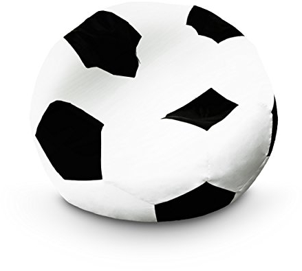 Lumaland Fussball-Sitzsack (90 cm Ø): Der Hattrick fürs Sitzgefühl | So geht stilechtes Mitfiebern sowohl Indoor als auch Outdoor | Waschbarer Bezug