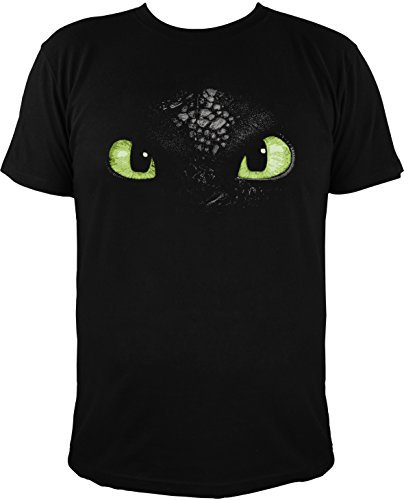 Dreamworks Dragons Kinder T-Shirt Ohnezahn Toothless (116-122, schwarz)