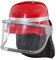 Faschingskostüm Kinder Feuerwehrhelm rot