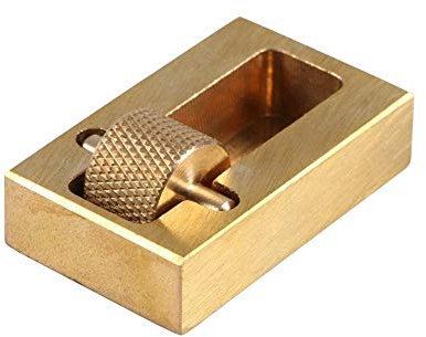 Lederkante Kote Roller, Leder-Roller für Ölmalerei mit 2 Messingrollen, Lederkanten-Verarbeitungswerkzeug