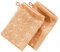 Möve Waschhandschuh 2er-Pack Quadretti Walk-Frottier apricot Größe 15x20 cm