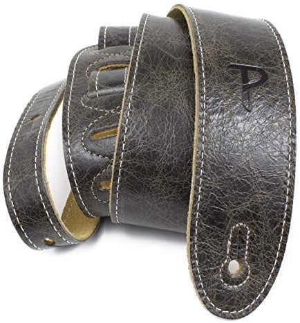 Perri's Leathers Ltd. - Gitarrengurt - Italienisches Leder - Vintage braun - Einstellbar - Für Akustik-/Bass-/Elektrogitarren - Hergestellt in Kanada (BM2-6697)