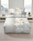 Kaeppel Bettwäsche Satin blau-beige Größe 155x220 cm (80x80 cm)
