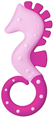 NUK All Stages Beißring mit verschiedenen Härtegraden, ab 3 Monaten, 1 Stück, rosa