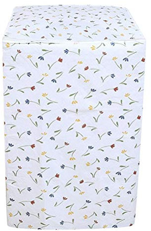 Vosarea Funda para Lavadora de Carga Superior Impermeable con Cremallera 56x60x82cm Patrón de Flores