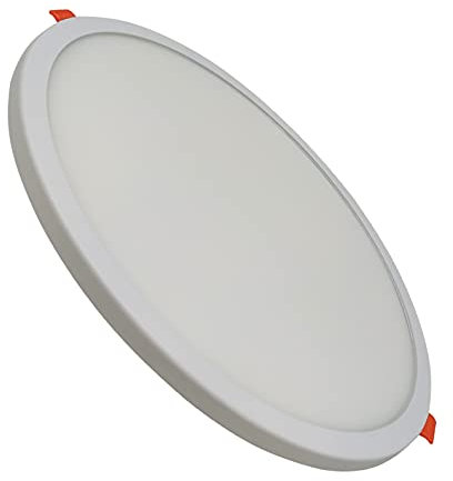 LED ATOMANT Panel LED Redondo Plano 20W Corte Ajustable 50-180mm, Blanco Calido (3000K), 1800 lumenes