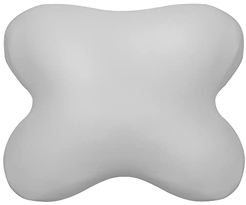 Edda Lux Bezug passend für Tempur All-Around Schlafkissen, 60/56 x 50/48 cm, formbeständiger Jersey Kissenbezug für Schmetterlingskissen, aus 100% Baumwolle, in Platin