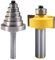 KATUR Rabbet Router Bit with 6 Size Interchangeable Bearing Set Woodworking Milling Cutter(1/2Shank)
