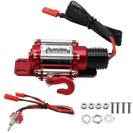Generchin 1:10 Automatischer Simulierter Seilwinde RC Kletterwagen mit Schalter Seilwinde RC Crawler Upgrade Zubehör