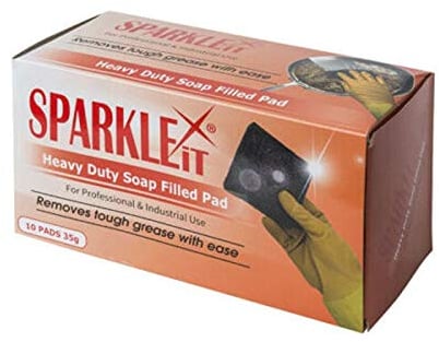 We Can Source It Ltd - Heavy Duty 35g Soap Filled Pads for Commercial and Industrial Use - Pack of 10 Brillo Like Soap Scourer Pads