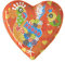 Maxwell & Williams Love Hearts Plato con Forma de Corazón con Diseño del Baile del Pollo de Porcelana, 15,5 cm – Rojo