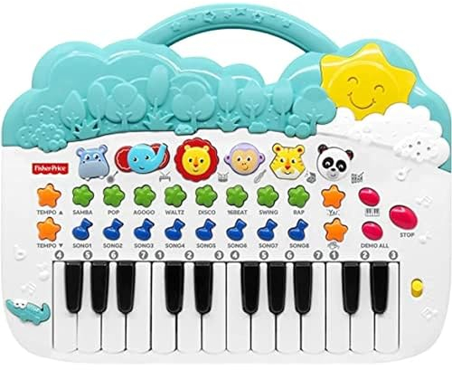 Fisher Price Tierklavier - Interaktives Spielzeug - Tierstimmen - Kinderliedjes - Musikinstrument - Spielzeug für Kinder ab 1 Jahr