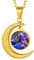Suplight Gemini Constellation Necklace, Horoscope Pendant Astrology Necklace, Celestial Star Sign Jewelry, Birth Sign Charms, Gold Filled Zodiac Necklace Gemini, Crescent Moon Necklaces for Women