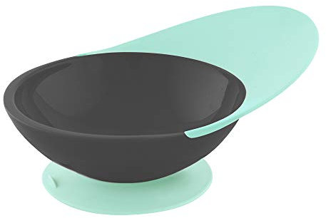 Boon B11412 Catch, Baby Weaning Spill, Suction Bowl with Built-in Food Catcher, Ideal for First Time Self-Feeders, from 9,10,11,12 Plus Months, Mint