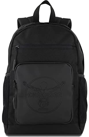 Chiemsee Track n Day Rucksack Klein für Damen und Herren – 13 Zoll Laptopfach – Hochwertiger Männer Laptoprucksack – Business Arbeitsrucksack Alltagsrucksack, Schwarz