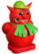 Seiffener Volkskunst | Deko Räuchermann | Mini Cool-Man Räuchermännchen 8 cm | Schneemann | Original Erzgebirge | 19624 | als Teufel