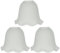 Uonlytech 3-pc Glass Drum Table Lampshade and Chandelier - E27 Bulb, Hanging & Ceiling Light Shades with Flower Pattern