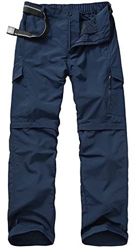 Jessie Kidden Wanderhose für Herren, schnell trocknend, wandelbar, leicht, atmungsaktiv, wasserdicht, Outdoor, Angeln, Arbeit, mit Reißverschluss, 6088 #Blue, 46