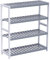 Vencier Bamboo Shoe Rack Natural – Easy Assembly & Strong Design Stand Shelf Organizer Ideal for Corridor, Bedroom, Bathroom, Hallway & Small Spaces, Large Capacity (Grey/White, 4 Tier)