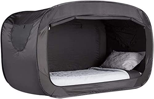 WLDOCA Pop Up Bettzelt für Erwachsene Oder Kinder, Faltbare Atmungsaktive Betttunnel Betthimmel, Büro des Wohnsitzes Verdunkelungs Schlafzelt Dream Tent 200cm*100cm*120cm