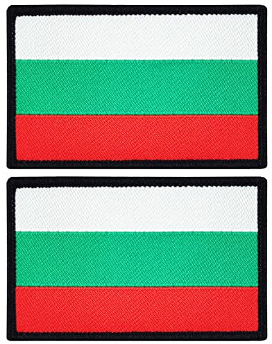 JBCD Bulgaria Flag Patch Bulgarian Tactical Patch - Hook and Loop Fastener Patch, 2 Pack