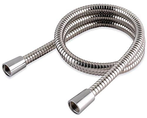 100 cm kurzer Brauseschlauch – 10 mm Innenbohrung – Edelstahl – für Haarwäsche, Badewannen und Bidets