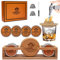 Mr. SMOKESOME Kit fumoir à whisky – Kit fumoir à l'ancienne pour homme avec torche et 4 copeaux de bois, pas de butane nécessaire – Cadeau idéal pour garçons d'honneur, décoration de bar, présentoir