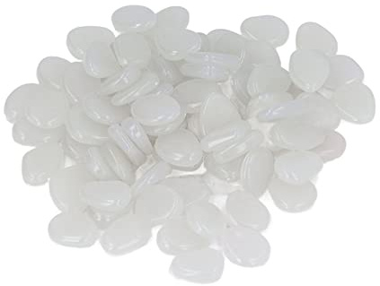 Fdit Pierre Lumineuse Extérieure, Galets Lumineux Fluorescents Colorés Adaptés Aux Chemins De Jardin De Patio De Jardin (Blanc)