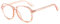 Large Oversized Retro Vintage Classic Clear Transparent Glasses Frame HD Lens Eyewear Glasses (Pink)