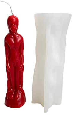 Lecerrot Kerzenform, stehende Männer und Frauen geformte Silikonform, humanoide Silikonform, Zubehör zur Kerzenherstellung für -Ornamente, Wohnkultur-Gießform für Paraffin, Wachs, Bienenwachskerzen