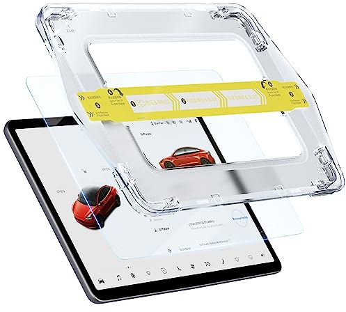 Schutzfolie Kompatibel mit Tesla Model 3(2017-2023)/Model Y(2020-2023), Schablone für Installation Enthalten,9H Härte Gehärtes Glas Displayschutz,Blendfreiem Anti-Fingerabdruck Schutzglas Displayfolie