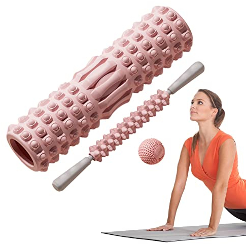 Schaumstoffrolle für den Rücken,Pilates Workout Massage Foam Roller Stick - Athleten Muscle Roller Bar für Körpermassage, Home Gym Calf Roller Stick zur Rückenentspannung Shangjia
