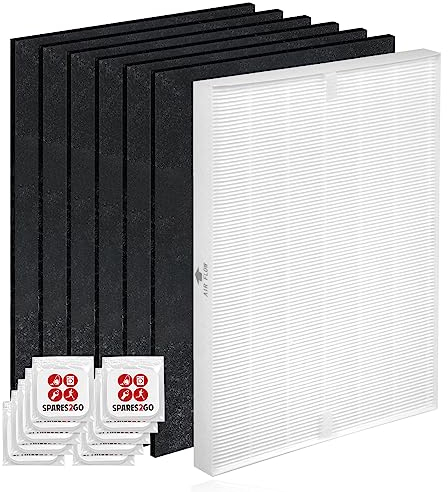 SPARES2GO HEPA Carbon Filter compatible with WINIX PlasmaWave 5300 6300 5300-2 6300-2 P300 C535 Air Purifier Dehumidifier + Fresheners