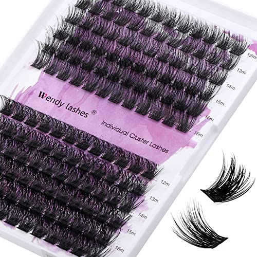 Cluster Wimpern DIY Lash Extensions Wimpern Extensions Cluster Wimpern Cluster 12-16mm 0.07mm Cluster Wimpern D Curl Cluster Lashes DIY Wimpern Cluster Wimpernverlängerung(FD18+B-D-MIX12-16)